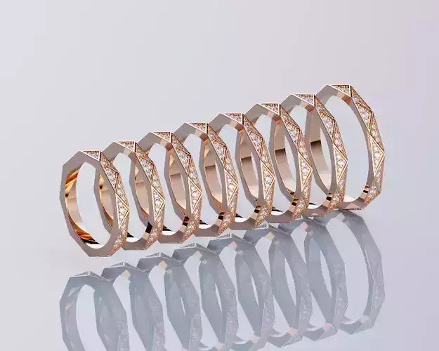 Wedding rings Laurence Signature collection All Sizes version3