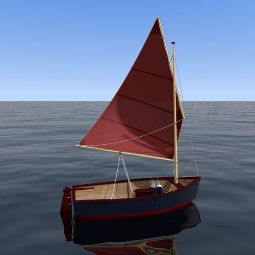 sailing dinghy 3D model