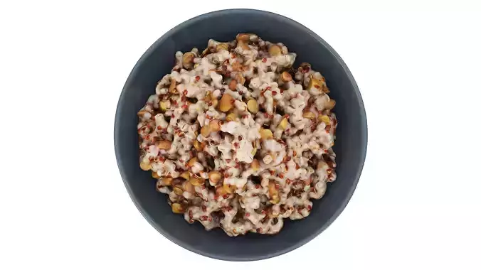 Cooked pearl barley porridge mix