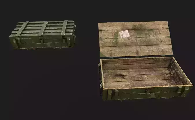 Wooden Military Ammunition Box