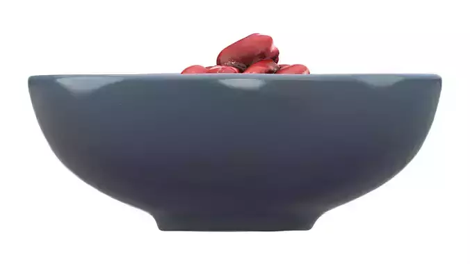 Cooked red beans Low-poly 3D model 5