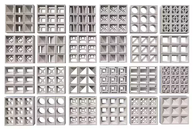 Brick Roster partitions wall 04