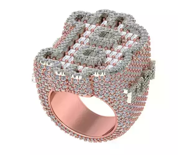  Letter B ring Alhabet  Ring 3D print model