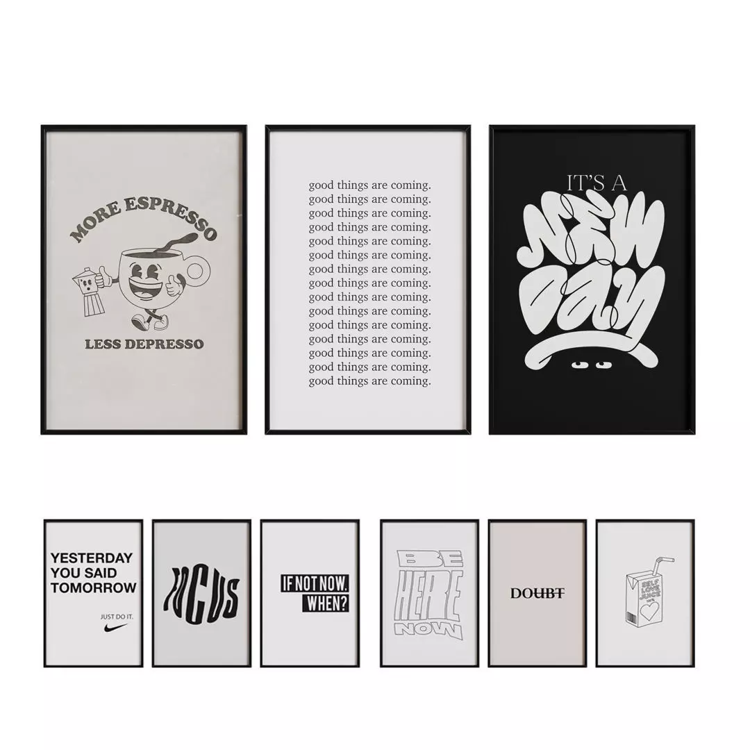 Frame Models 02 Motivational Posters 01 3D model