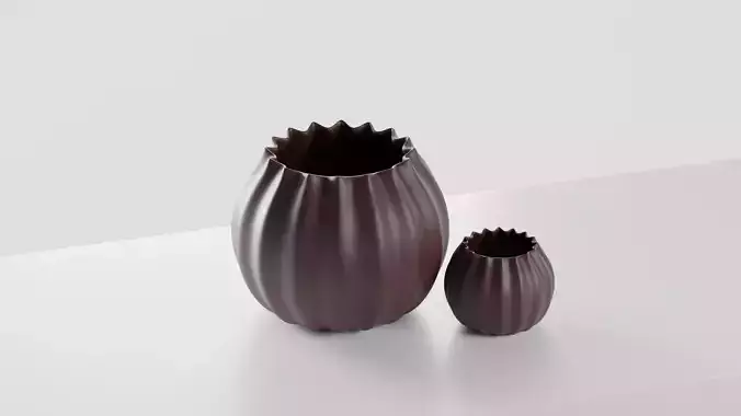 Modern Ripple Vase Set