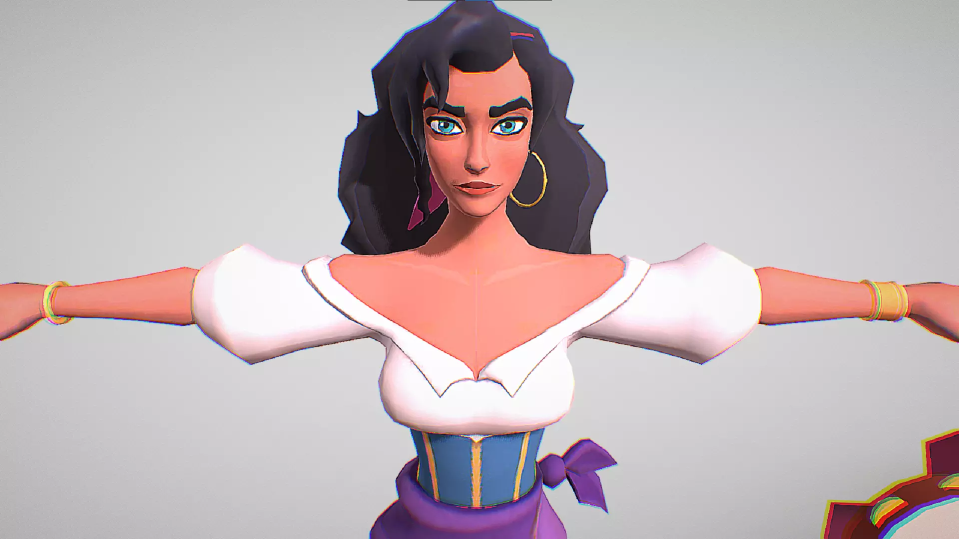 Esmeralda - Disney Sorcerers Arena - Cute Anime Girl Low-poly 3D model