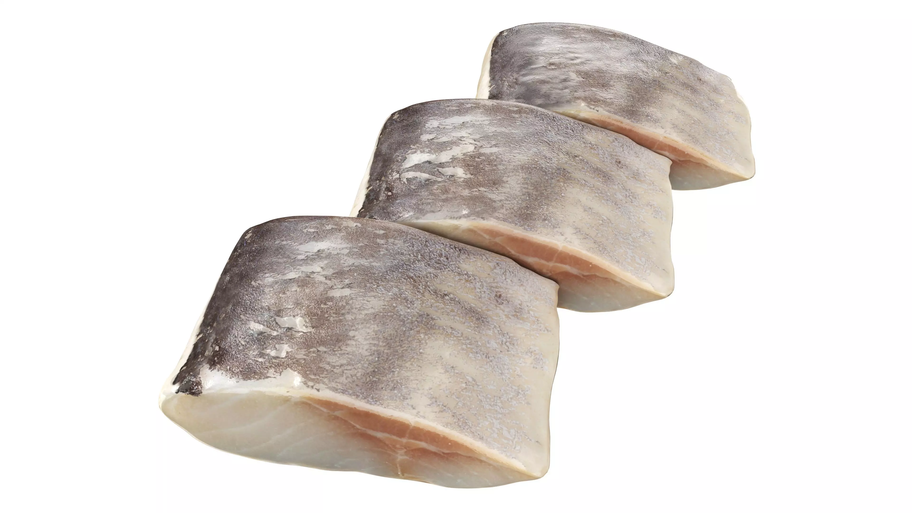 Herring fillet slices Low-poly 3D model