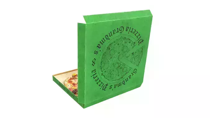 Pizza in a box Low-poly 3D model 4