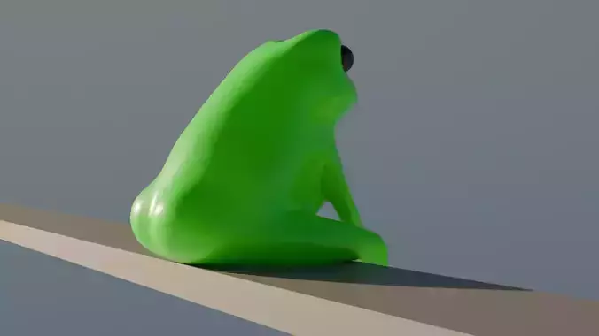 Cheeky Frog Desk Toy - 3D Print Model