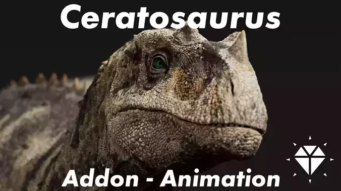 Ceratosaurus - Rigged Dinosaur - Animation Addon