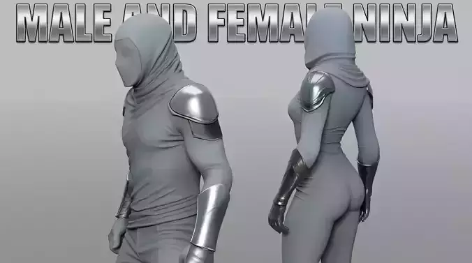 Ninja Pack Male And Female LOW AND HIGH POLY