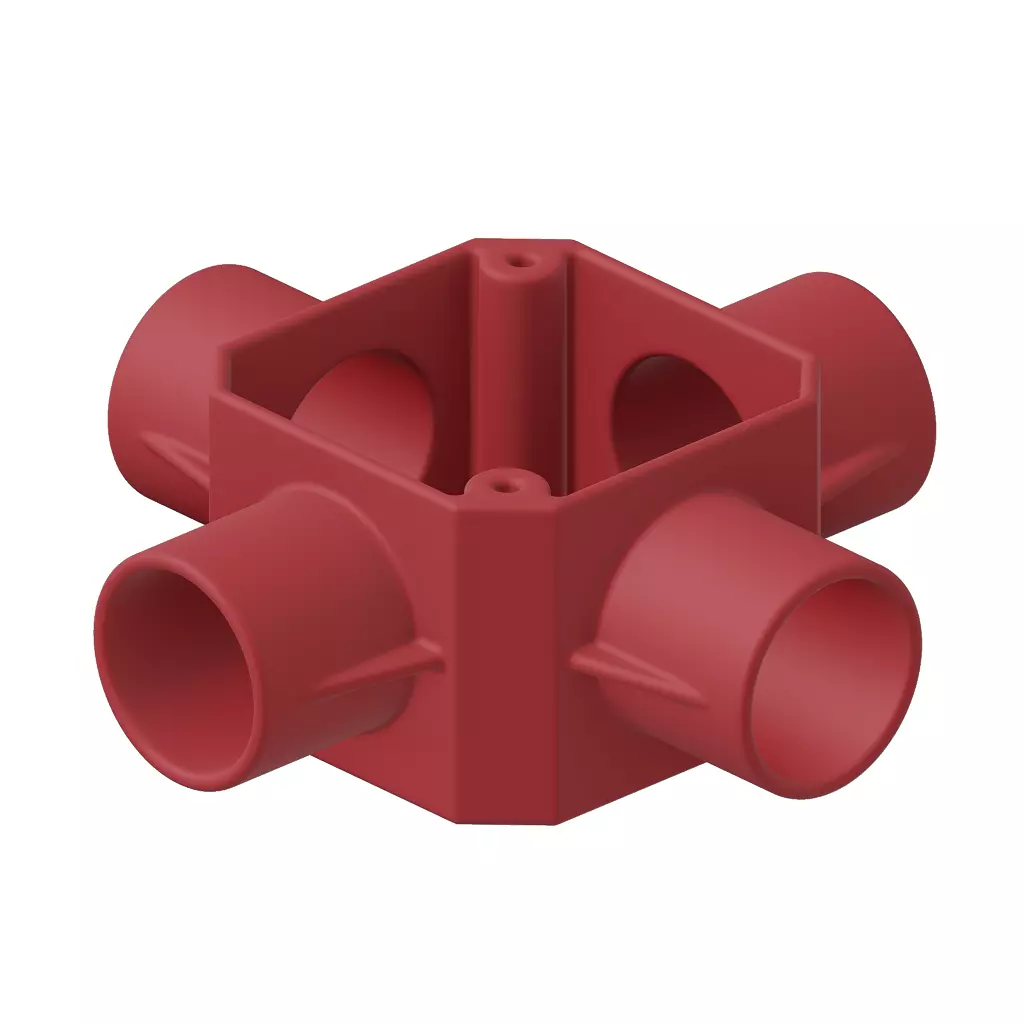 Plastic Premium Four Way Junction Box Toy 3D model