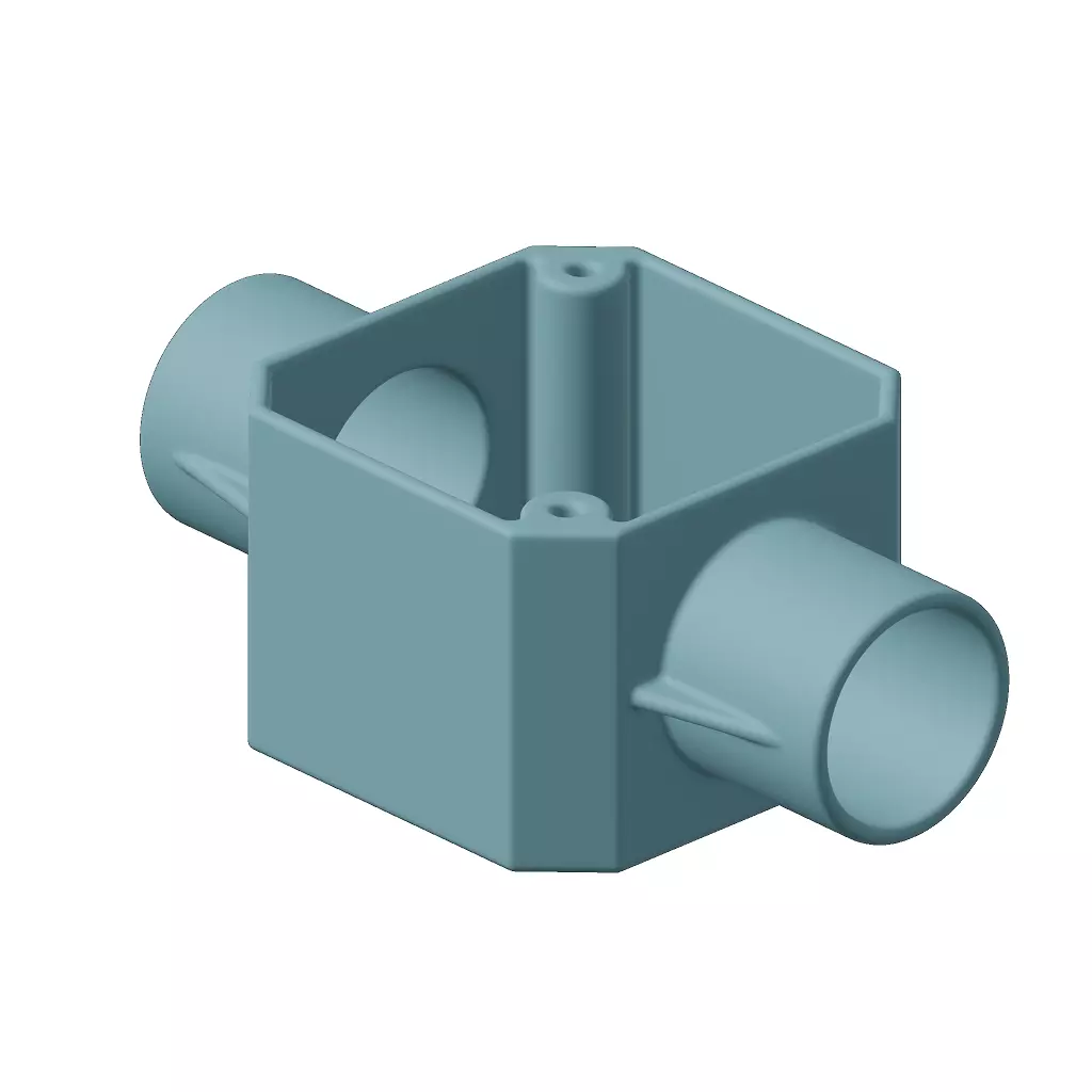 Plastic Premium Two Way Junction Box Toy 3D model