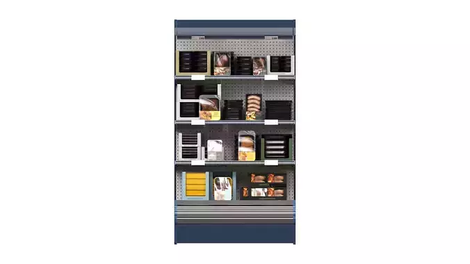 Store meat product shelf 01 3D model 7