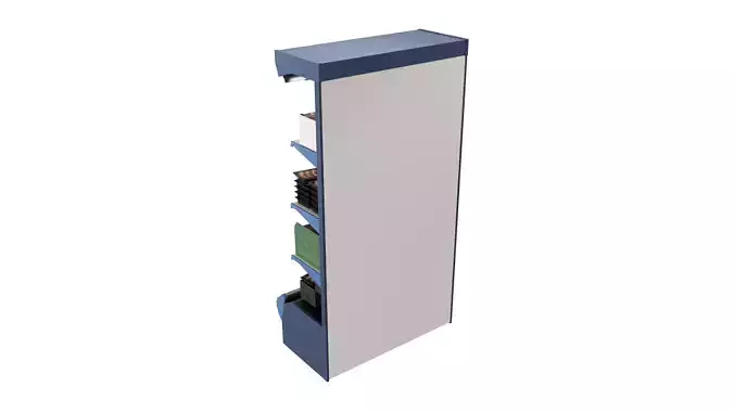 Store meat product shelf 01 3D model 5