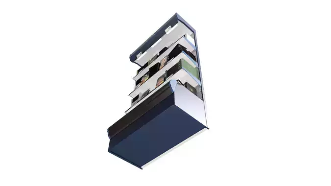 Store meat product shelf 01 3D model 6