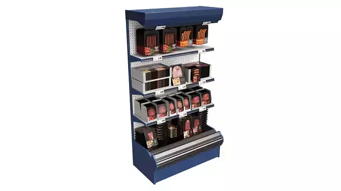 Store meat product shelf 02