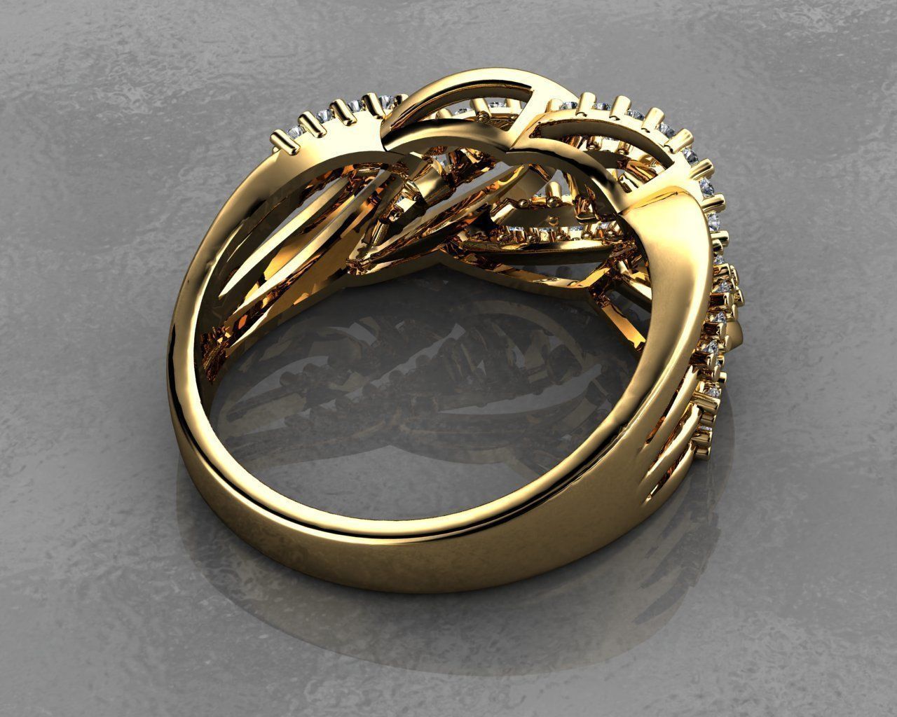 DIAMOND RING 3D print model_3