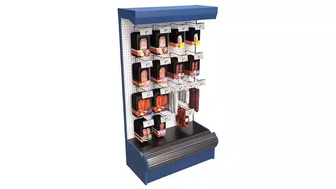 Store meat product shelf 03