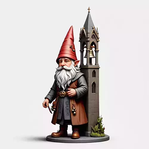 3029  Fairy Tale Gnome  Color  Full Body Figurine   magic