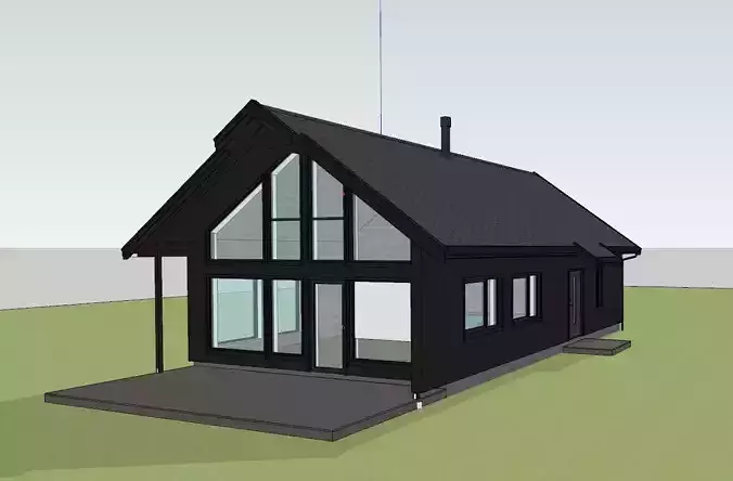 Nordic Alpine Cabin Premium SketchUp Model SKP