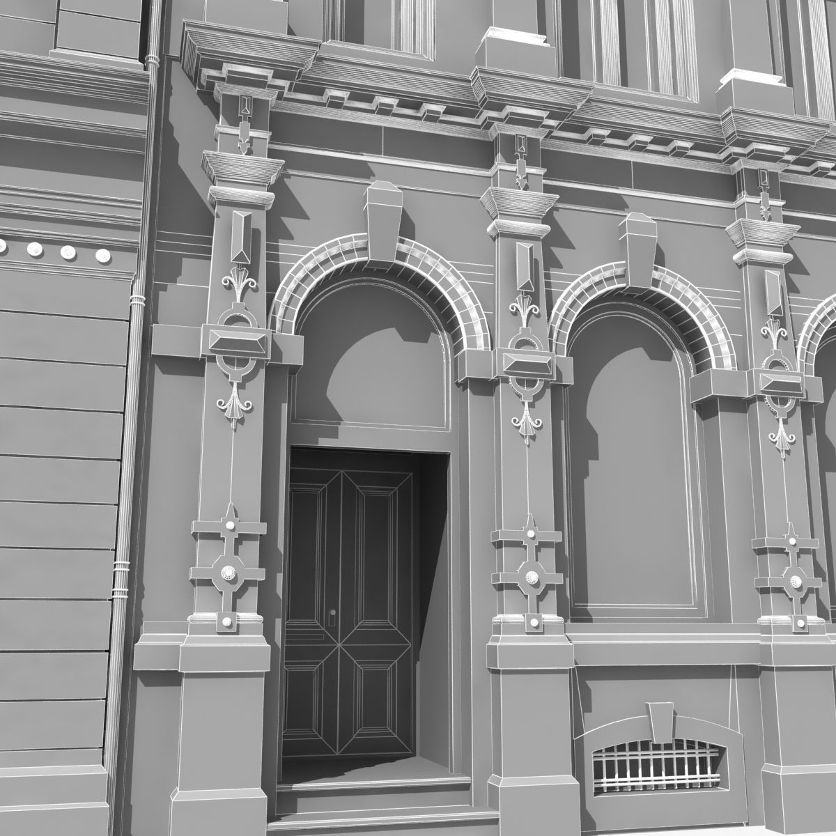 London Building Facade 3D model_6