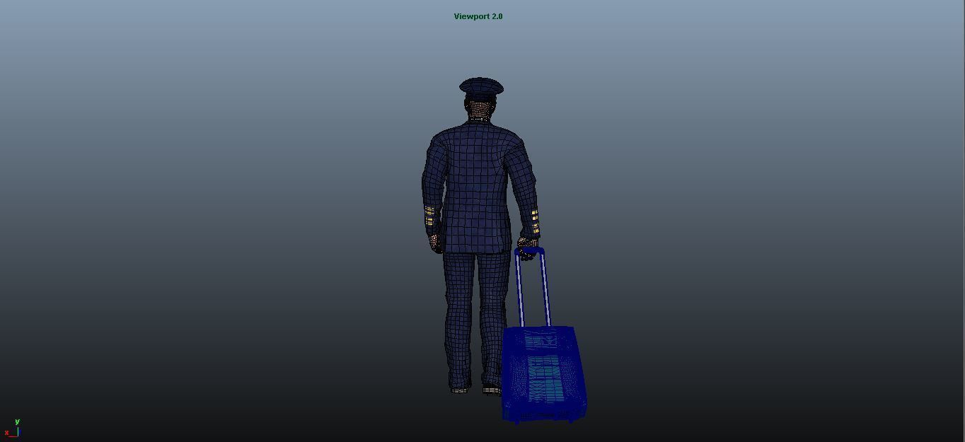 Pilot - Animated Low-poly 3D model_10