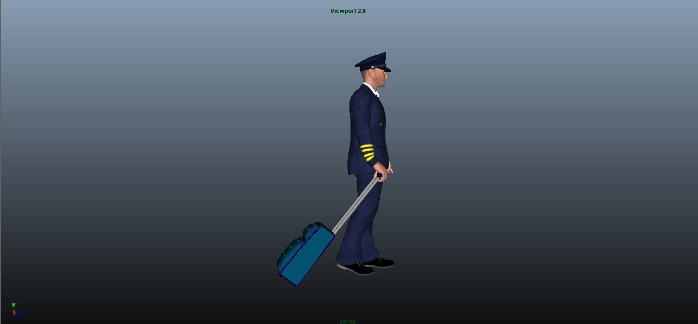 Pilot - Animated Low-poly 3D model_4