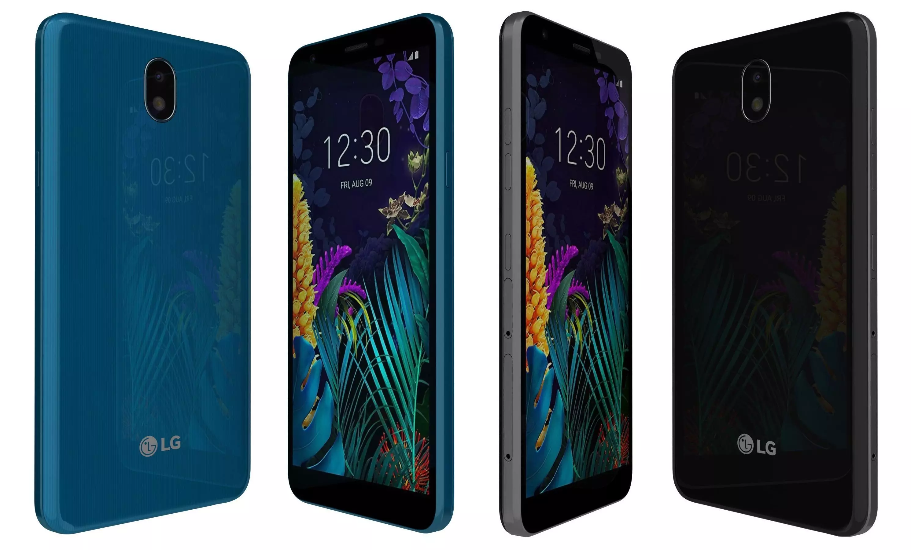 LG K30 2019 Aurora Black And Moroccan Blue High Poly 3D model