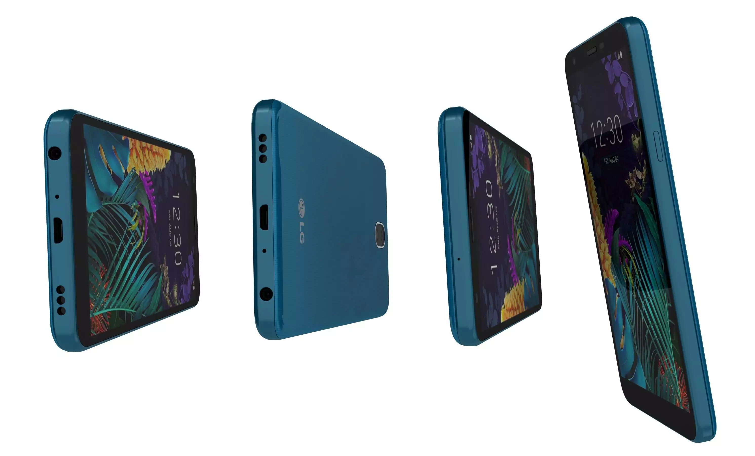 LG K30 2019 Aurora Black And Moroccan Blue High Poly 3D model
