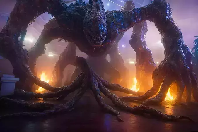 Mind Flayer 3D Creature Model Stranger Things Low-poly 3D model