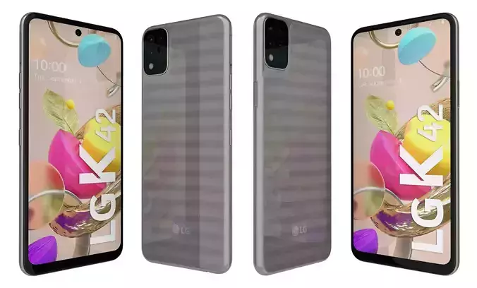 LG K42 Gray High Poly