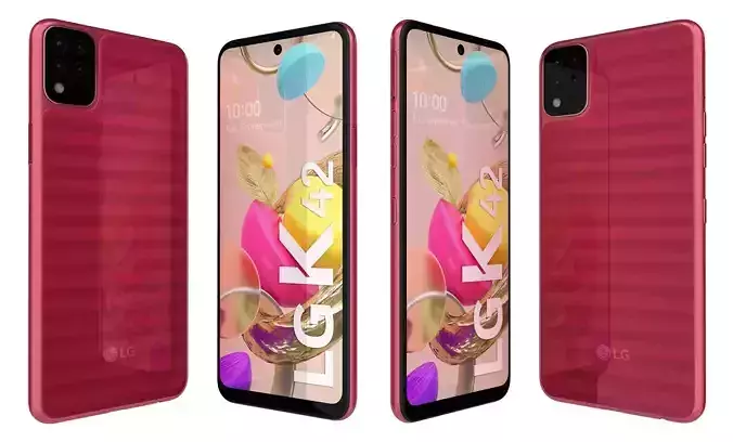 LG K42 Red High Poly