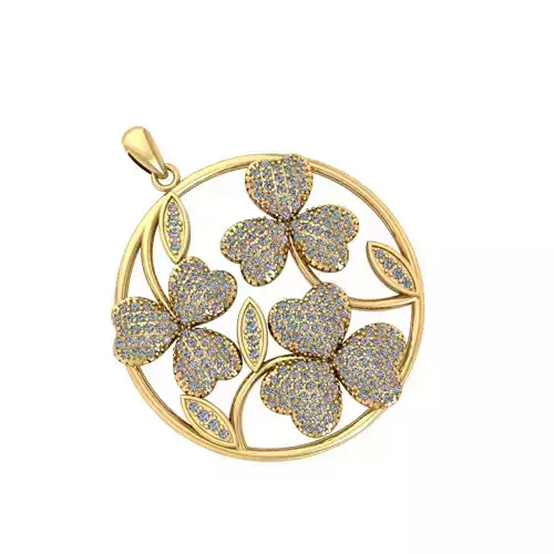 Diamond pendant 3d render