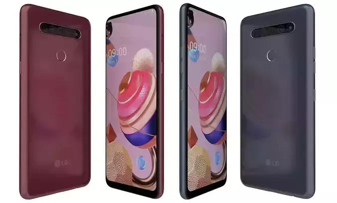 LG K51S Blue And Pink High Poly