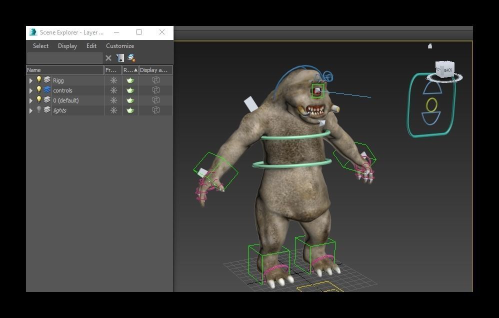 Cyclop rigged Low-poly 3D model_10