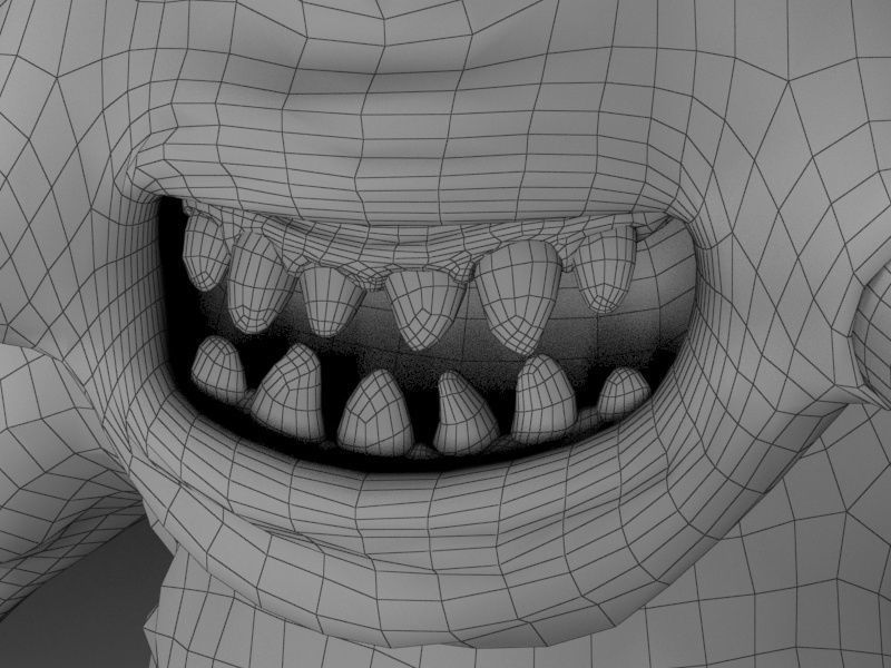 Cyclop rigged Low-poly 3D model_7