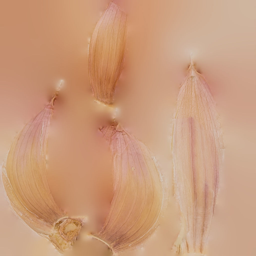Garlic and garlic cloves 3D model_5