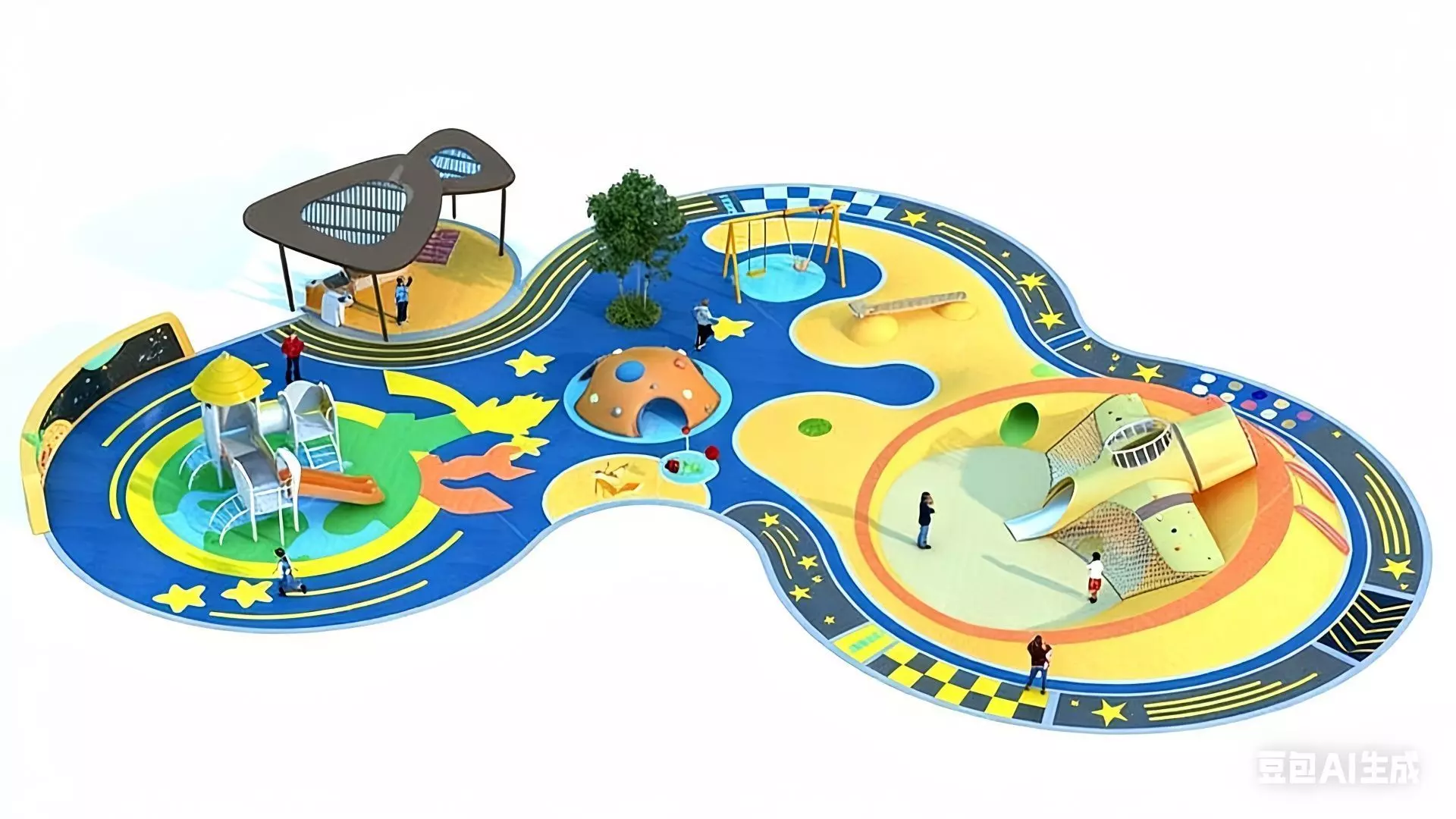 Outdoor Childrens Activity Area 3D model