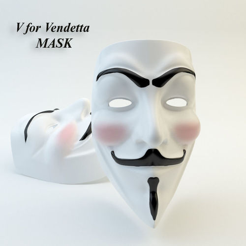 V for Vendetta MASK 3D model