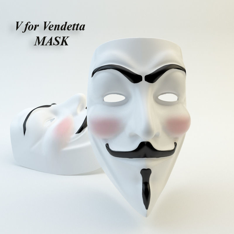 V for Vendetta MASK 3D model_0