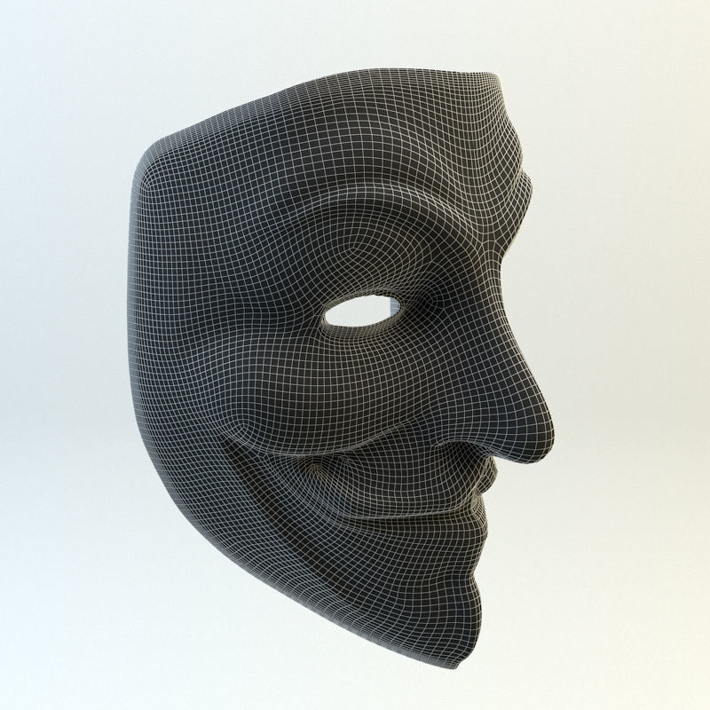 V for Vendetta MASK 3D model_4