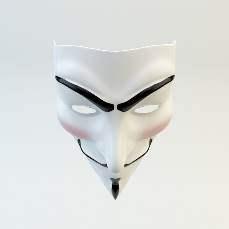 V for Vendetta MASK 3D model_2