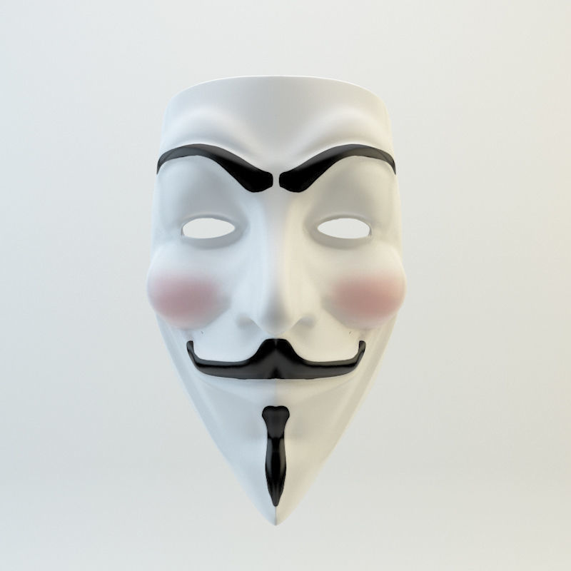 V for Vendetta MASK 3D model_3