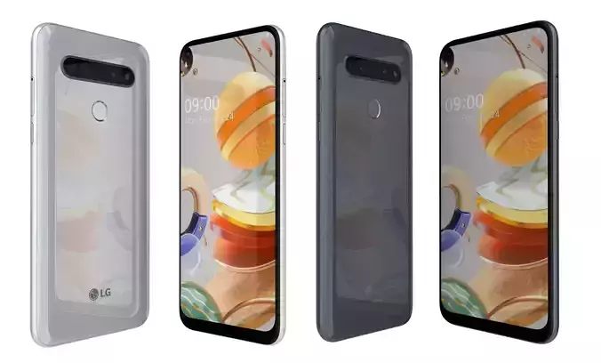 LG K61 Blue And White High Poly