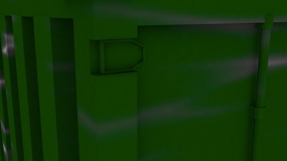 Container for ships Low-poly 3D model_3