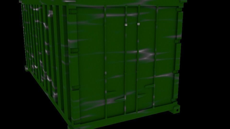 Container for ships Low-poly 3D model_1