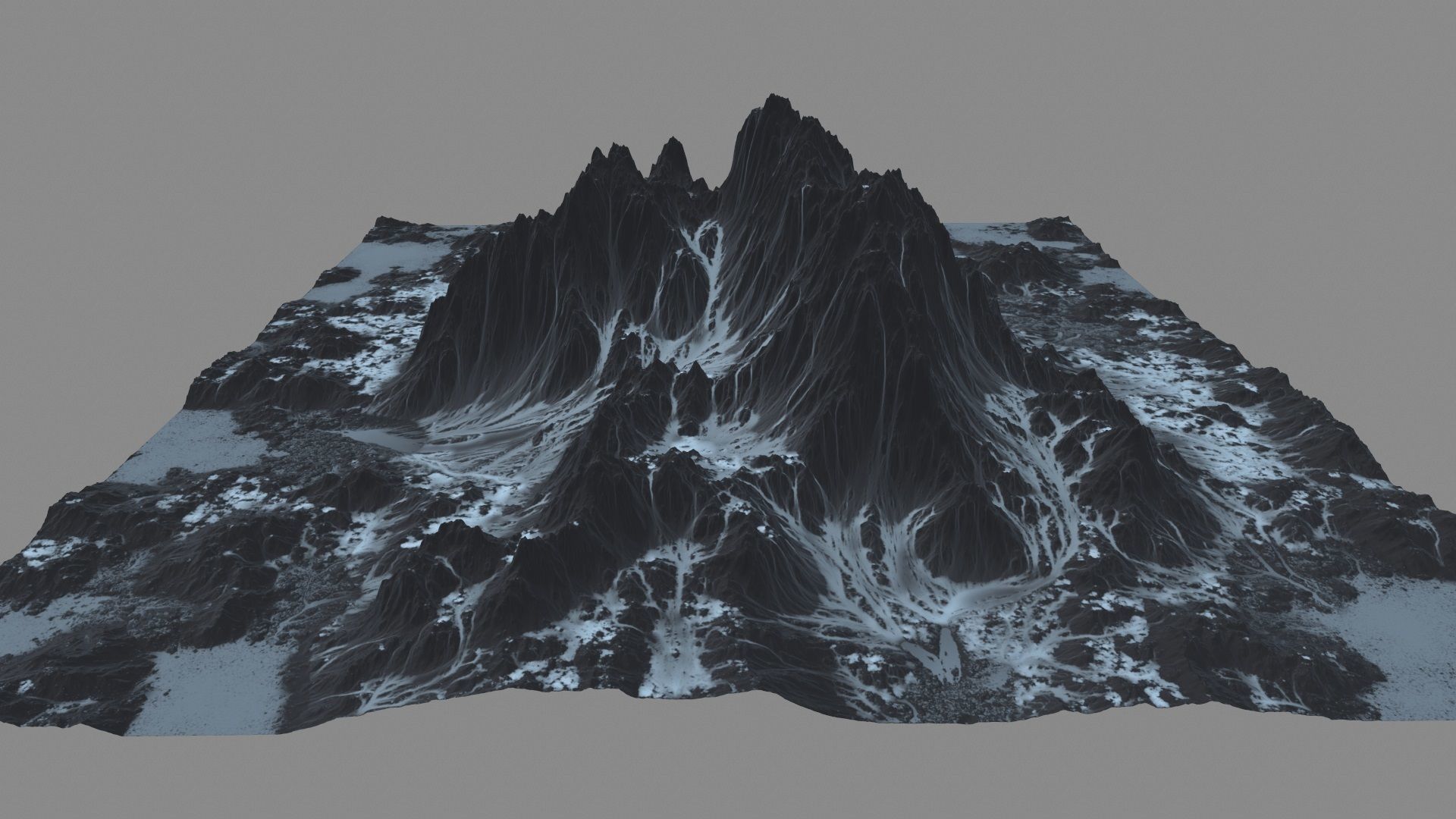 Snow Mountain Low-poly 3D model_19