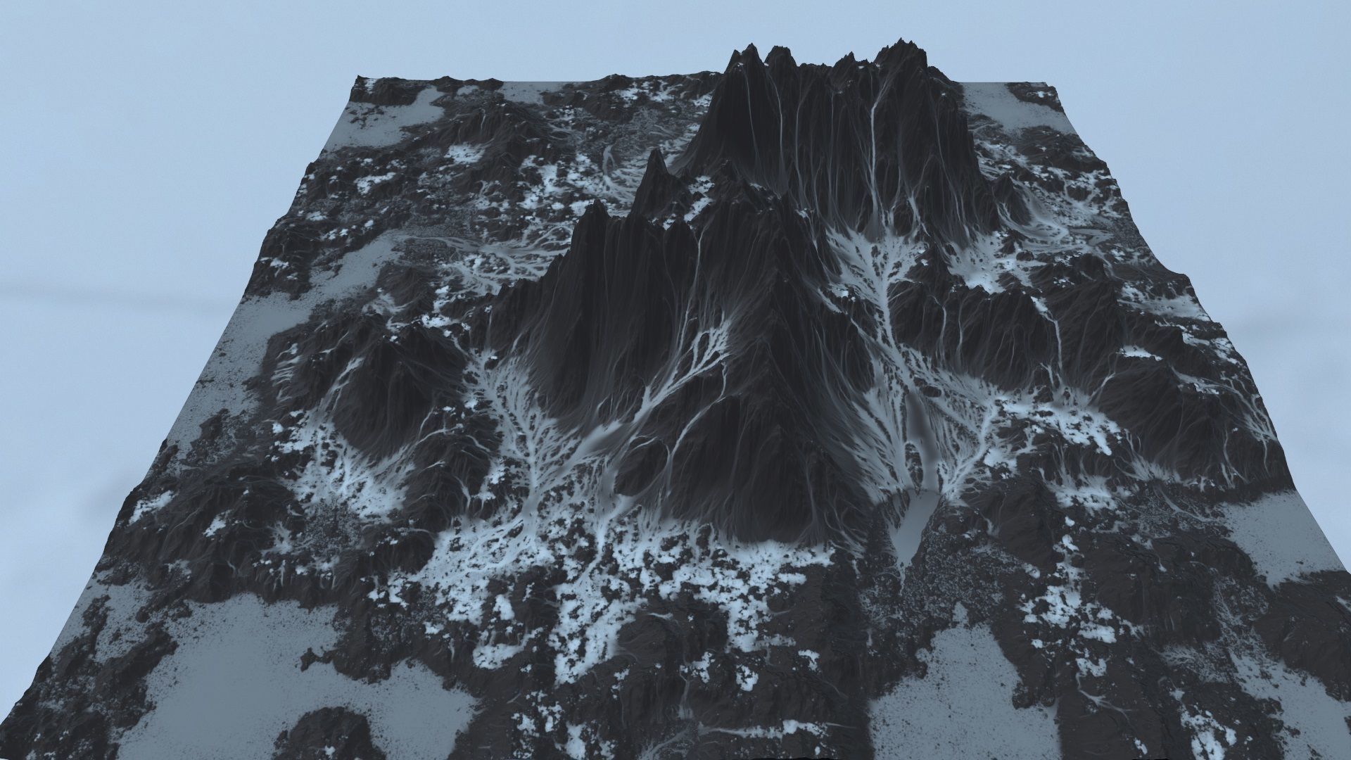 Snow Mountain Low-poly 3D model_25