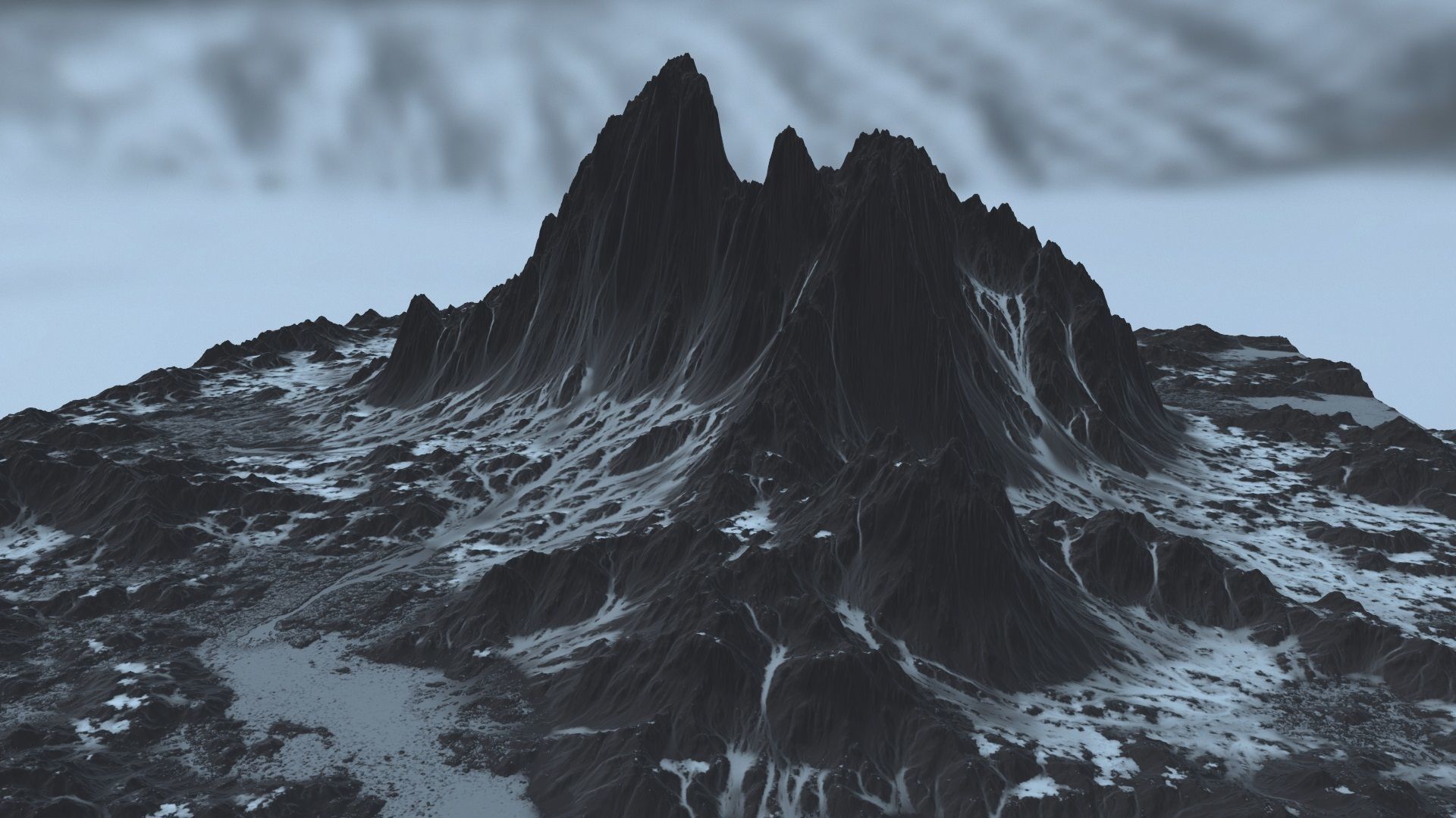 Snow Mountain Low-poly 3D model_21
